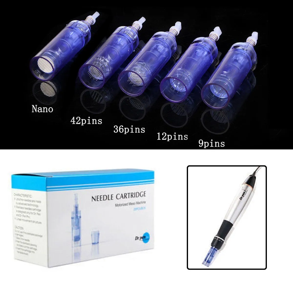 1/3/5/7/9/12/36/42 / Nano For Wireless Dermapen Microneedle Skin Care Rechargeable Dr pen A1 Needle Cartridge