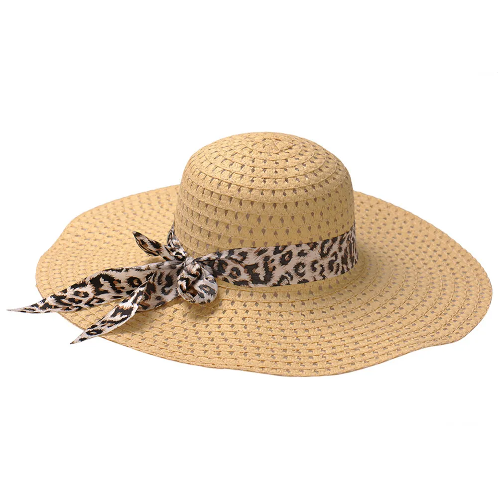 Chapeau de soleil pliable à grand bord, chapeaux d'été pour femmes, chapeau de paille de Protection, chapeau de plage