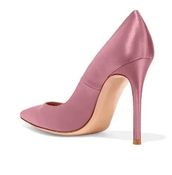 2018 rood roze zijde 12 cm hoge hakken vrouwen schoenen sexy puntige teen bruids bruiloft schoenen slip-on stiletto's hakken vrouwen pompen