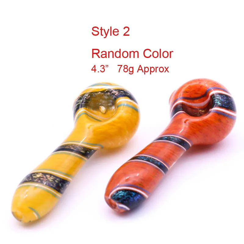 Glass Spoon Pipes 21 stili pipa in vetro fumare pipe fatte a mano I colori possono variare 3,5