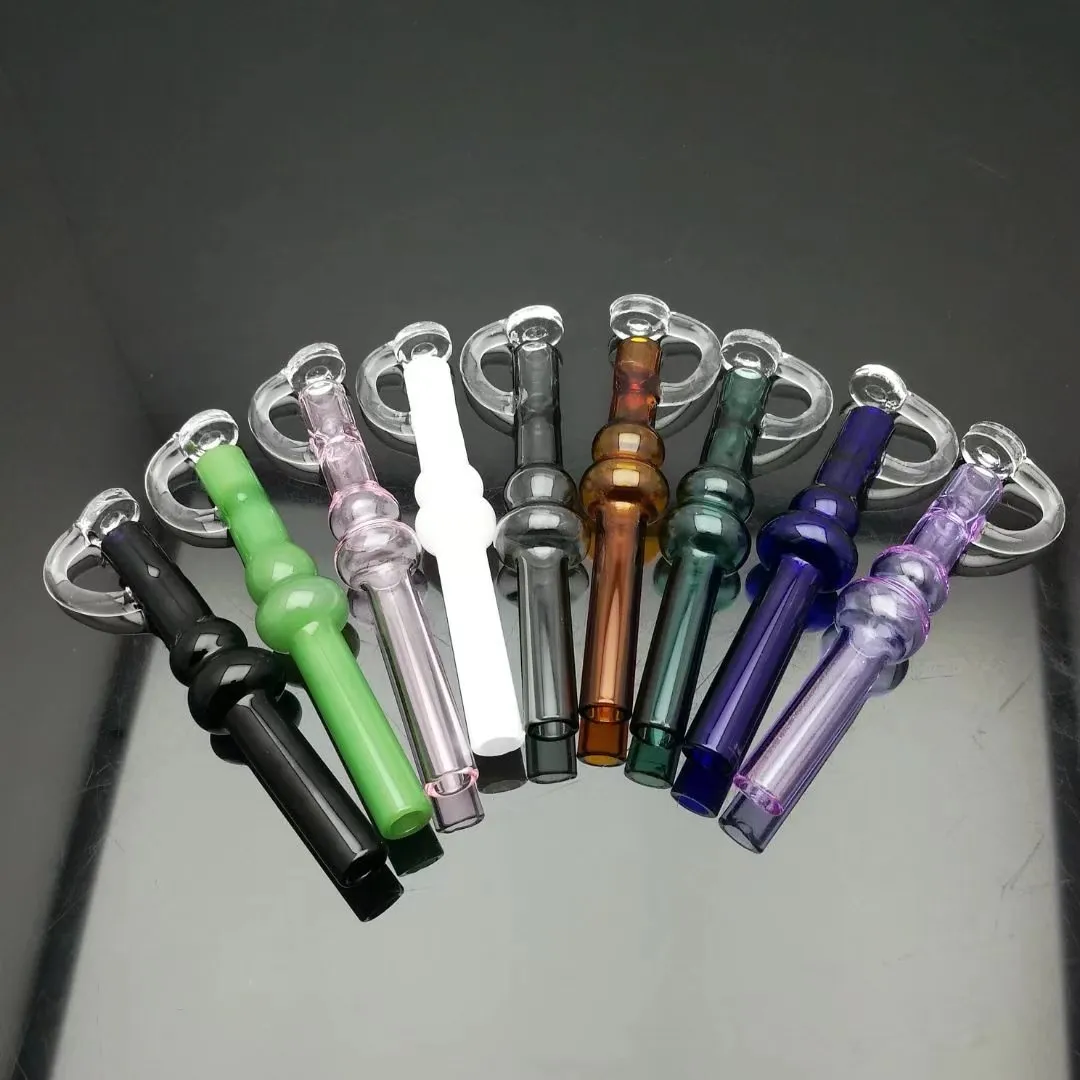 American models Color band cap gourd pipe Wholesale Glass bongs Oil Burner Glass Water Pipe Oil Rigs Smoking, Oil.