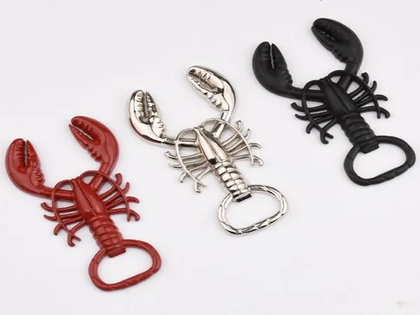 Lobster Shape Bottle Opener Beer With Keyring Keychain Promotional for Funny Gifts Bar Accessories Souvenirs Kitchen Tools