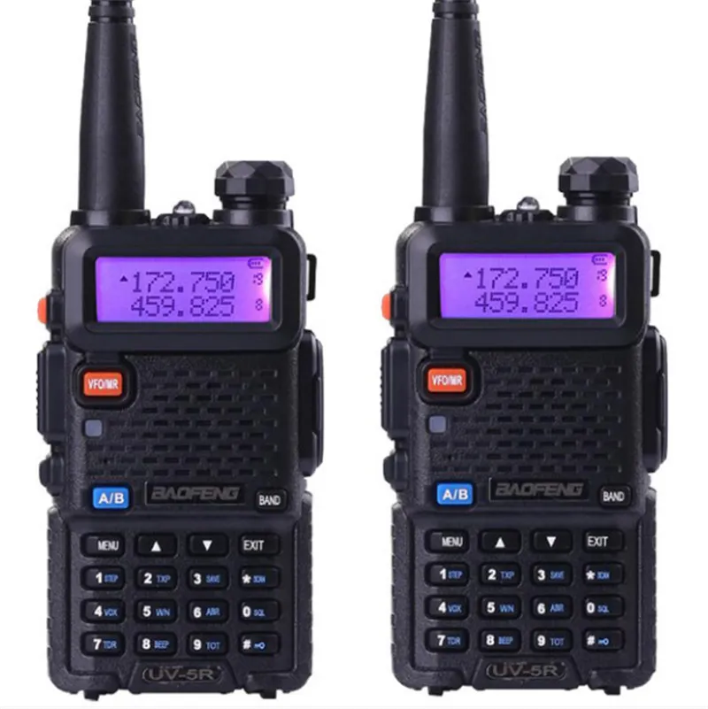 2 قطعة Baofeng UV5R فرقة Dual Band Walkie Talkie Radio Transceiver مزدوج عرض راديو Communicator UV5R المحمولة walkie set