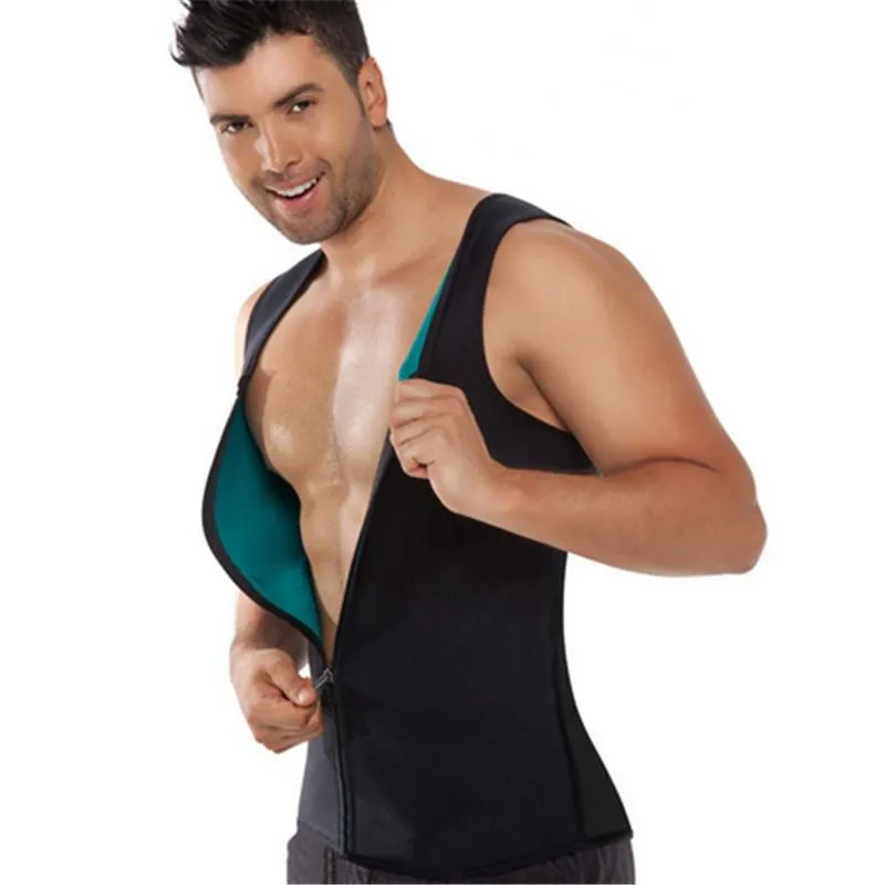 Slimming Belt Belly Men Bantning Vest Body Shaper Man Neopren Abdomen Thermo Tummy Shaperwear Midja Svett Korsett Viktminskning SS001