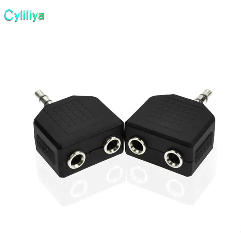 35mm Jack 1 to 2 Double Earphone Headphone Y Splitter Cable Adapter Plug For computer for phone for MP38448385