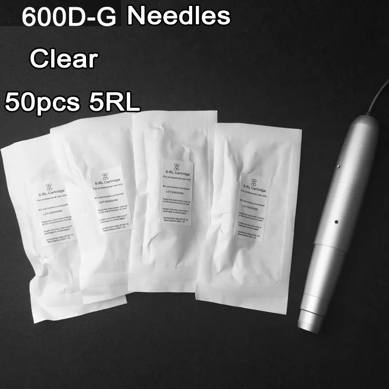 Pro 600D-G agujas permanentes del maquillaje 5RS 5RL O 7mm labio de la ceja agujas para Nouveau máquina de maquillaje permanente pluma