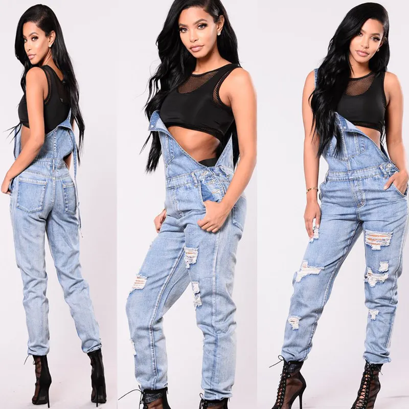Salopette In Denim Anni 90 Blu Jean Dungarees Pantaloni Rigati