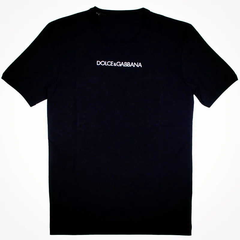 Camiseta Cuello Redondo De Algodón Negro DOLCE SS18 16,32 | DHgate