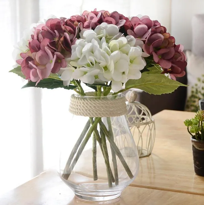 Bröllop Dekorativ Simulering Blommor Brud Holding Blomma Konstgjorda Hydrangea Växter För Alla hjärtans dag Engagement GA67