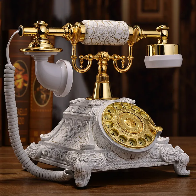 Vintage European Landline Telephone - Retro Style With US Cable
