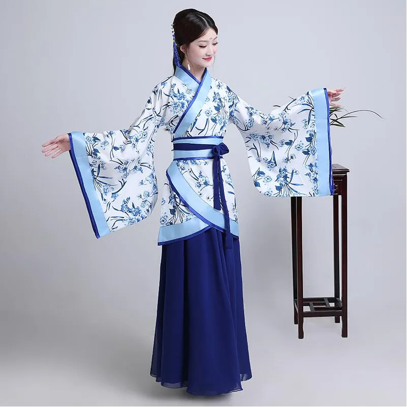 Traditional Chinese Clothes: Elegant Blue And White... From Fleming627,  $72.37 | DHgate.Com