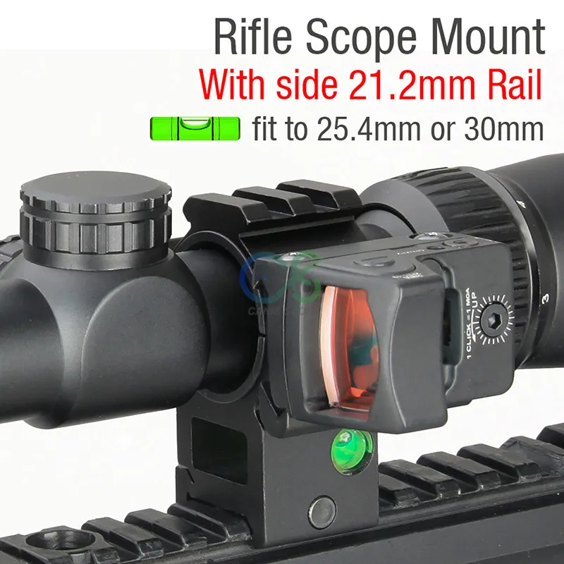 New Arrival Rifle Scopes Count with Side 21.2mm Szyny Czarny kolor pasuje do 25.4mm lub 30mm CL24-0197