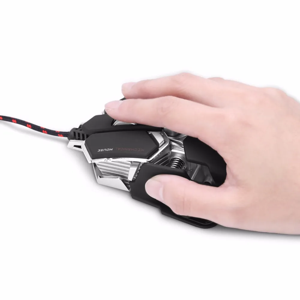 Myse mysie Luom G10 Myszy 9 przycisków 4 Kolory z lekkim USB Profesjonalne myszy optyczne myszy 4000 Regulowane DPI