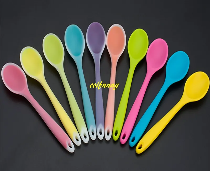 3 Cucchiai Da Cucina In Silicone Alimentare - Set Di Mestoli Antiaderenti Con Manico Lungo, Ideali Per Mescolare E Servire - Perfetti Per Uova, Pasta E Zuppe