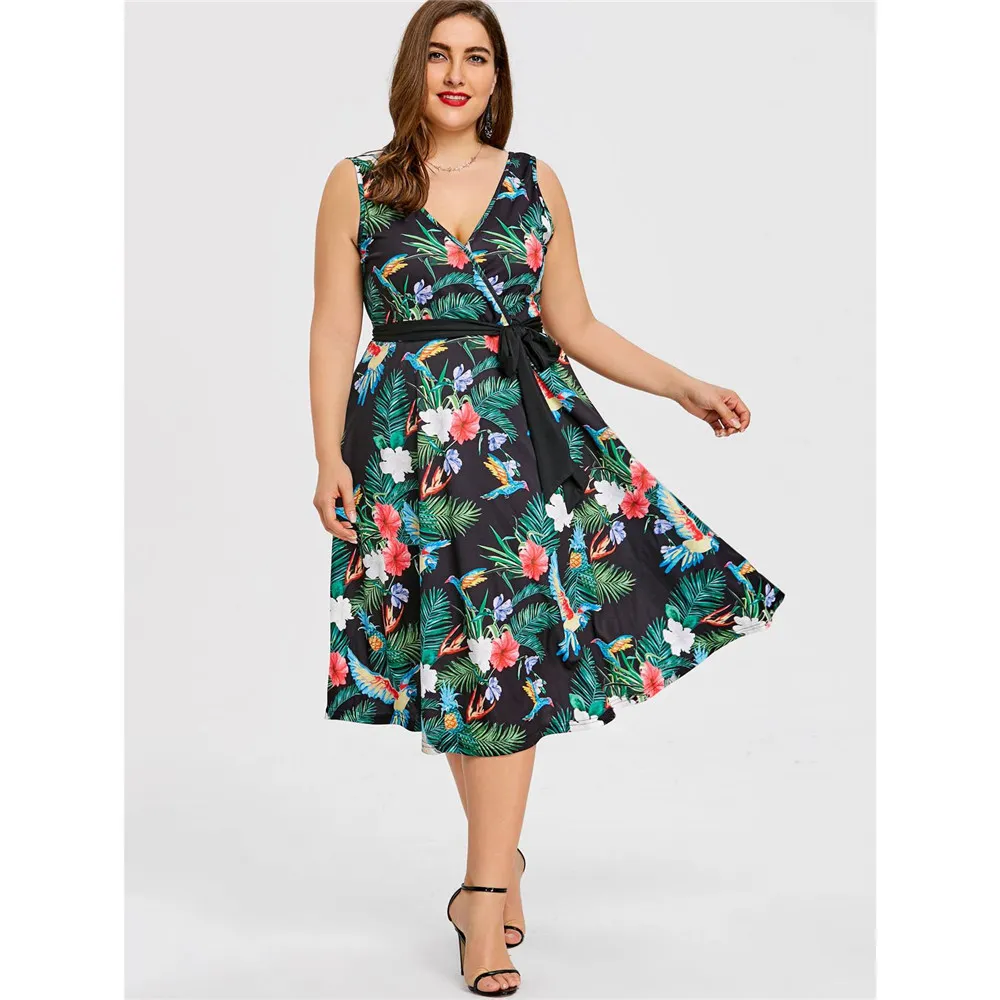 Vestido para festa sales havaiana plus size
