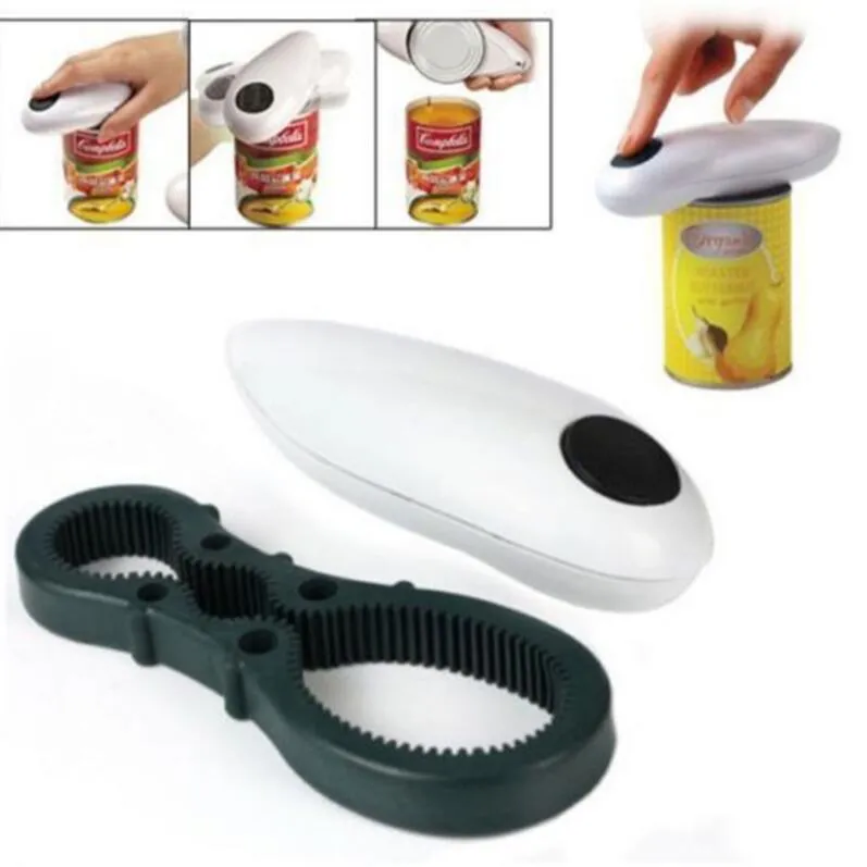 Electric Can Opener Automatic Tin Jar Bottle Opener Battery
