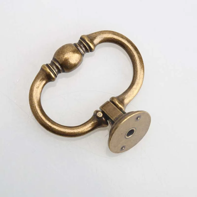 76mm dresser handle knobs bronze drawer cabinet pull 3 antique brass drop rings vintage furniture handles knob291m