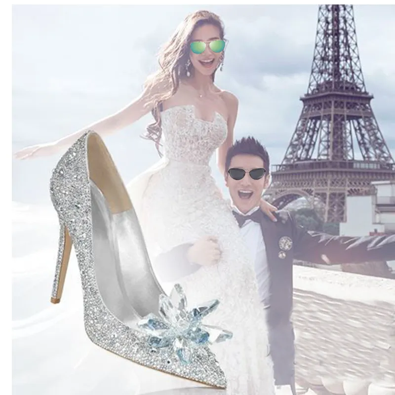 Luxury Designer Stiletto Silver Pumps For Wedding With Crystal Beading And  Rhinestones Sparkling Cinderella Pumps For Brides From Weddingsalon, $53.25