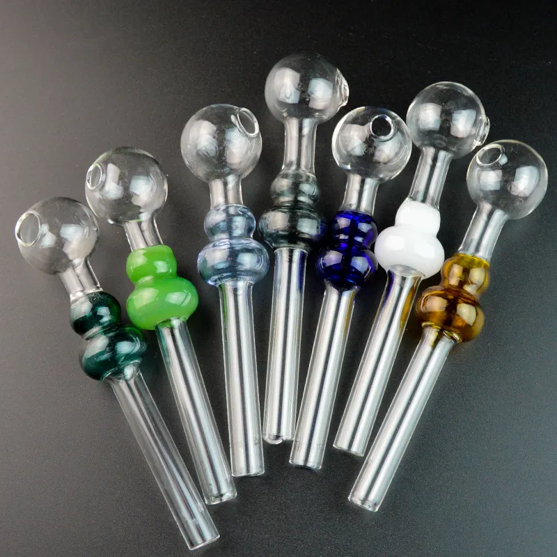 Date Pyrex Verre Huile Brûleur Pipes Verre Verre Brûleurs À L'huile Tube Droite Verre Pipe Dab Cuillère Pipes Fumeurs Accessoires SW27