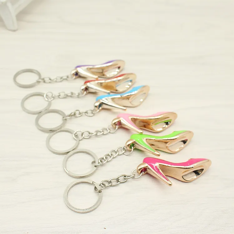 2018 Buty Keychain Torebka Wisiorek Torby Samochody Uchwyt Pierścień Butów Łańcuchy Klucze Pierścienie Dla Kobiet Prezenty Kobiety Akrylowe Wysokie Heeled