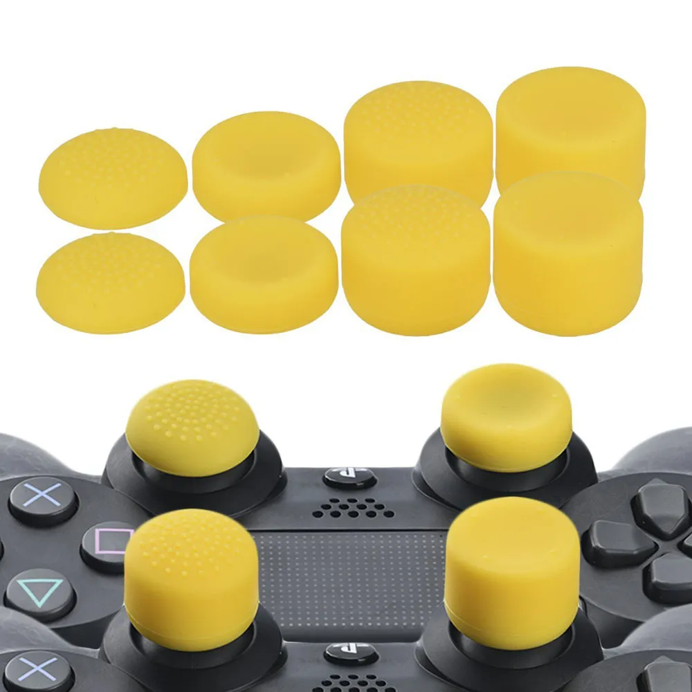 8 in 1 Silicone Thumb Grips Extended Thumbstick Joystick Cap Cover Extra High 8 Units Pack for PS4 PS3 Xbox ONE 360 controller FAST SHIP