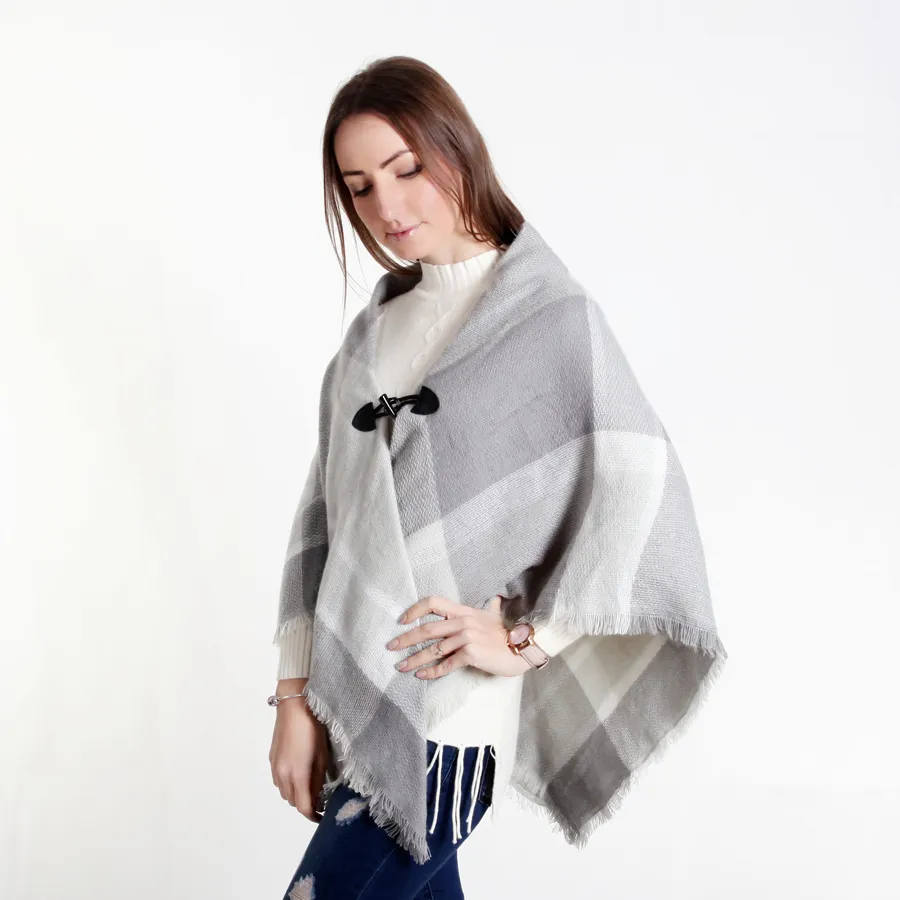 Double Layers Women's Triangle Warm Shawl Wraps Cashmere Scarf Pashmina Shawls Scarves Ponchos and Capes 140*140*200cm For Women S18101904