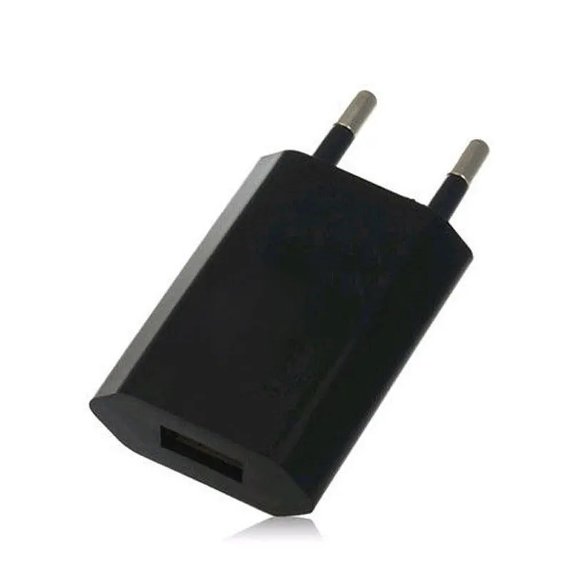 Telefonladdare USB-resa Moblie Telefon EU-kontakt 5V 1A väggkraftsadapter för iPhone för iPad för Sumsung Xiaomi Huawei