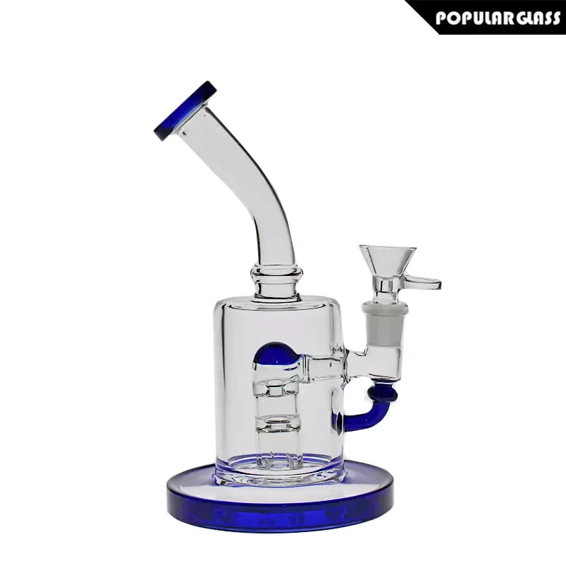 SAML 19cm Tall Glass bong Hookahs Diffusion Oil rigs Good Function smoking water pipe Joint size 14.4mm PG5109