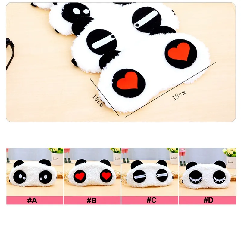 20 teile/los Nette Panda Schlaf Augenmaske Komfortable Baumwolle Cartoon Augen Masken 4 Stil Lustige Cosplay Kostüme Zubehör