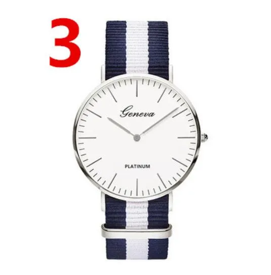 Klasyczny kwarc zegarki mężczyzn Kobiet 40 mm Designer Casual Nylon Canvas Band Dress Watch Female Na rękę Wysokiej jakości