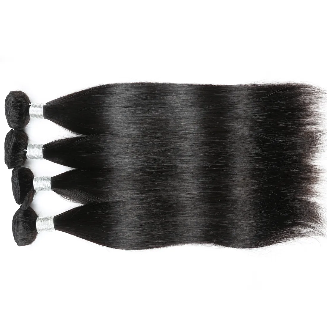 12A cheveux crus droits 4 paquets brésiliens péruviens malaisiens indiens extensions de cheveux 9237335