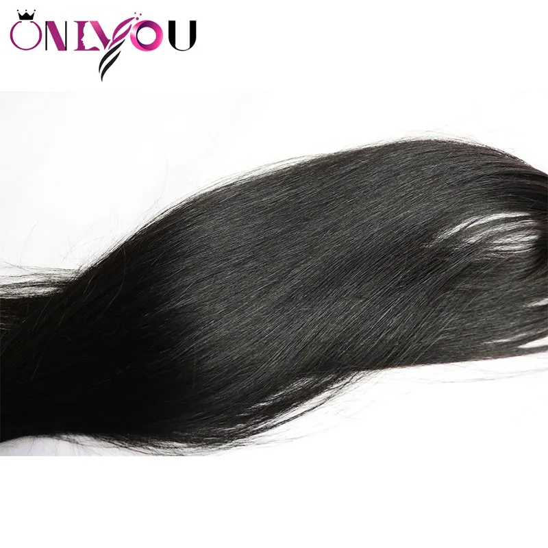 Onlyou Haarproducten 40 Inch Rechte Menselijk haar Bundels Nerts Braziliaanse Peruaanse Indiase Maleisische Zachte Rechte Remy Virgin Hair Extensions