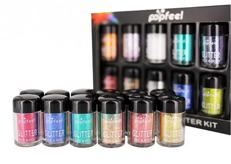 ombretti sciolti per il corpo glitter Set di pigmenti Luminoso Brighten Shimmer Single Powder Face Eye Shadow Kit