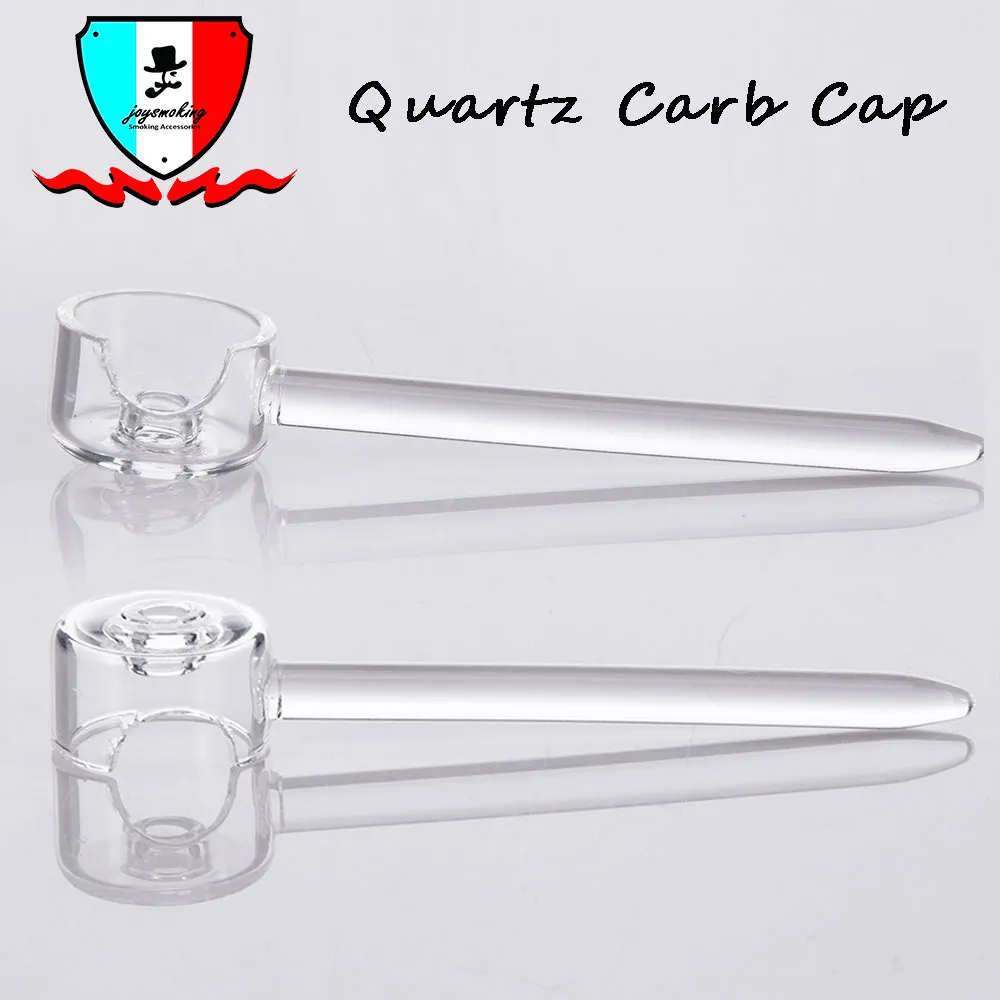 Quartz Carb Cap Dia 15.5mm 22.5mm Banger Nails Accessoires pour fumer avec une poignée sur le côté Verre Bong Dab Rigs 420