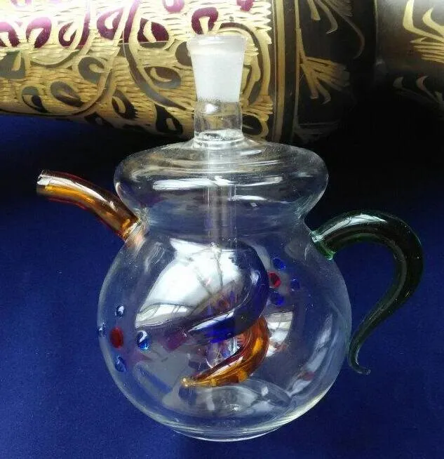 Hookah Teapot、Wholesaleガラスボンズオイルバーナーパイプ水パイプガラス管オイルリグ喫煙送料無料FGNG