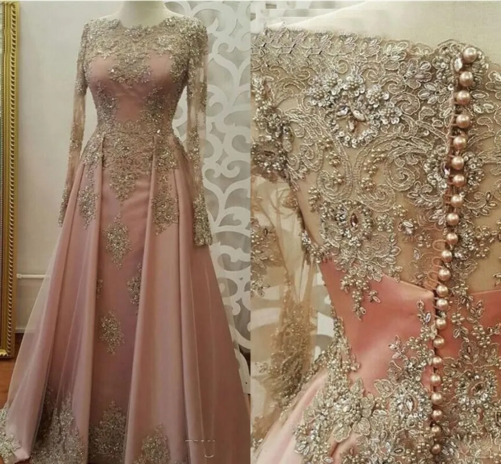 Sequin Lace Jewel Long Sleeves Beadings A-line Evening Dress Sequin Lace Jewel Long Sleeves Beadings A-line Evening Dress