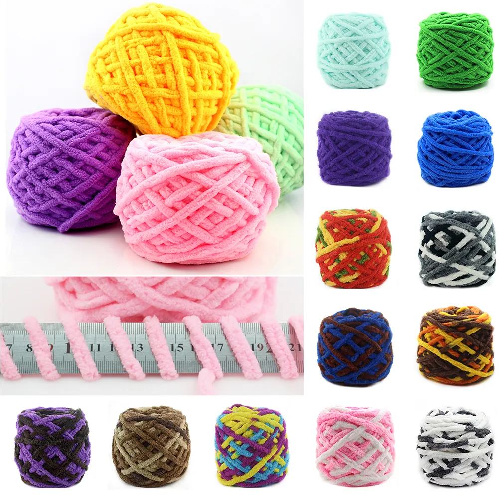 100g/ball Colorful Dye Scarf Hand-knitted Yarn For Hand knitting Soft Milk Cotton Yarn Thick Wool Yarn Giant wool blanket