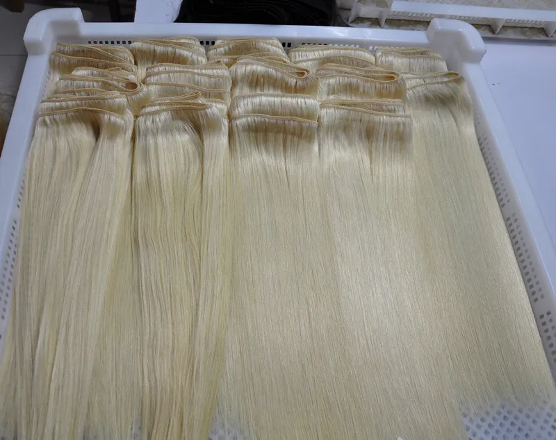 Grade 8a 613 couleur blonde soie droite vierge cheveux malaisien 100 cheveux humains 50g un paquet 250g un perte gratuite