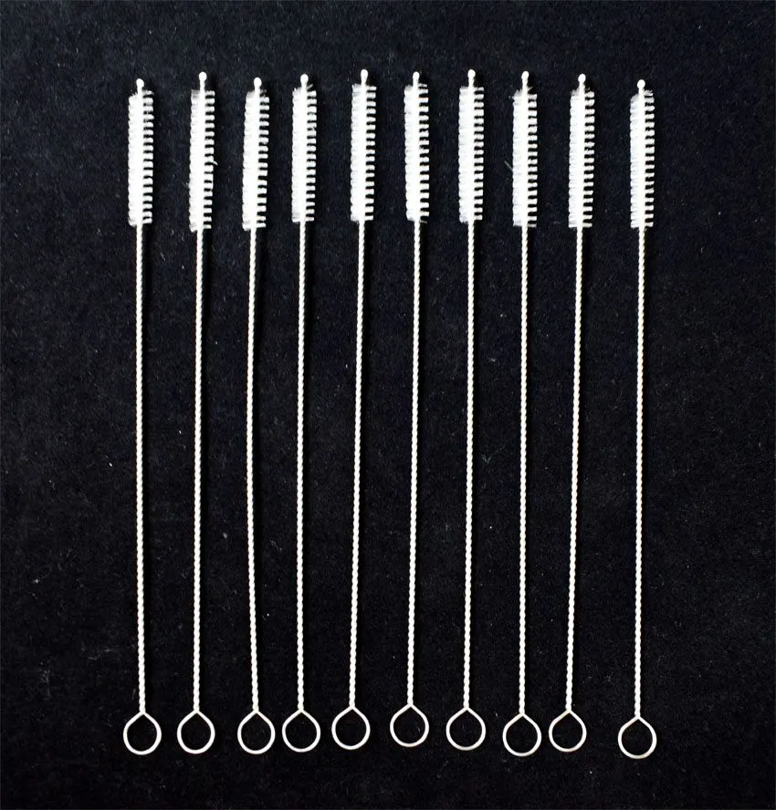 17.5cm stainless steel straw brushes Wash Drinking Pipe Straw Brushes Brush Cleaner Straw Cleaning Brush