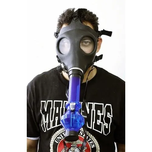 Yeni En İyi Maske Bong Gaz Maske Su Boruları Tütün Su Borusu Mühürlü Akrilik Nargile Borusu - Bong - Filtre Sigara Borusu