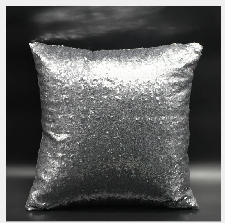 Kvadratisk kudde kudde Case Toss Pillowcase Hidden Zipper Closure 2018 sjöjungfru Sequin Pillowcase Kuddehölje Decor Sofa