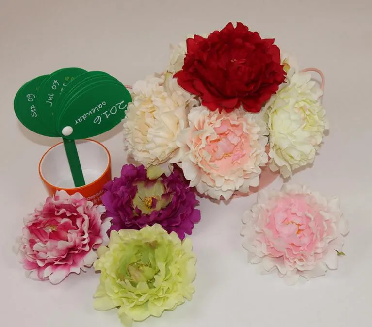 Diy flores artificiais peônia de seda cabeças de flor decoração de festa de casamento fontes de simulação de cabeça de flor falsas decorações para casa 15 cm ga230