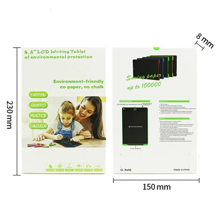 8.5インチLCDライティングタブレットデジタルポータブルメモ描画ブラックボード手書きパッドの電子タブレットボードが、子供のためのアップグレードペン