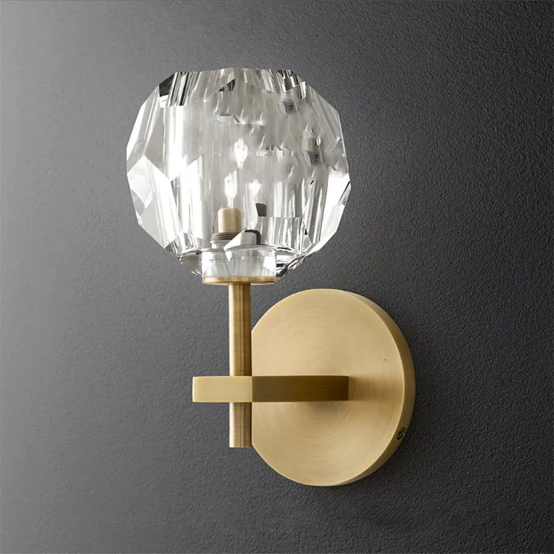 Modern 1/2 Heads Gold Black Wall Lamps Hallway Villa Hotel Wall Light