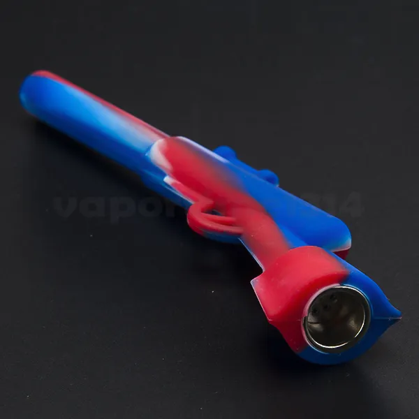 Pistolet silikonowy rura ręczna z żelazną miską łyżką długość 110 mm palenie zioła narzędzie dymu /ctn 494