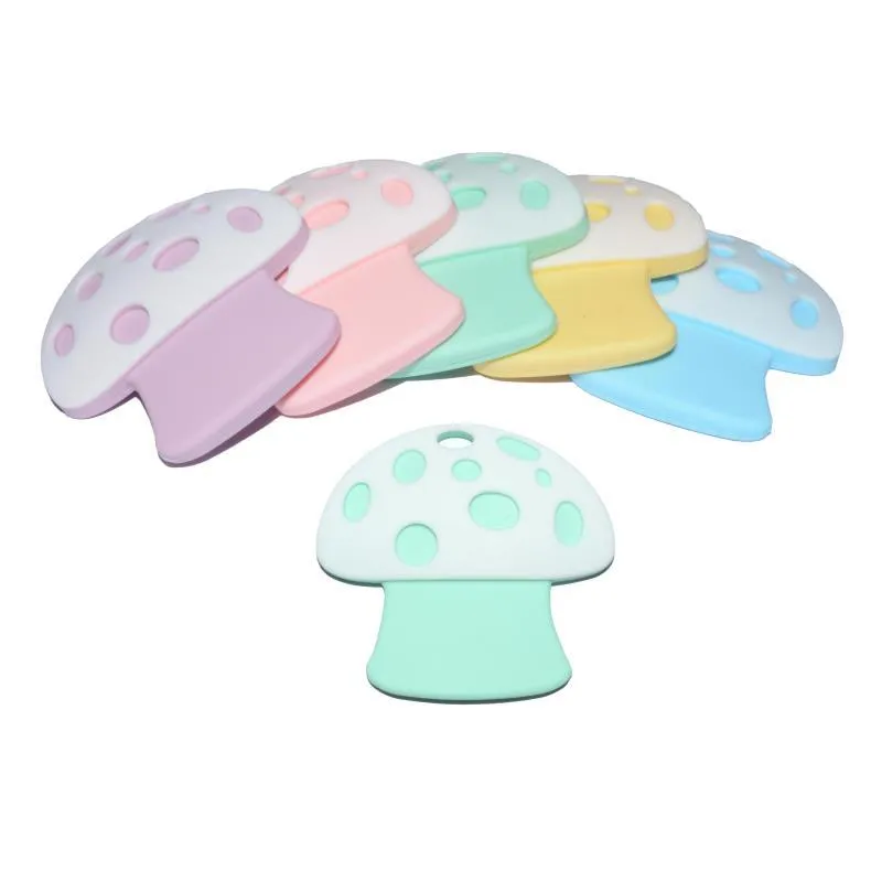 Food Grade Silicone Mushroom Amazon Mushroom Teether Beads For DIY Chew