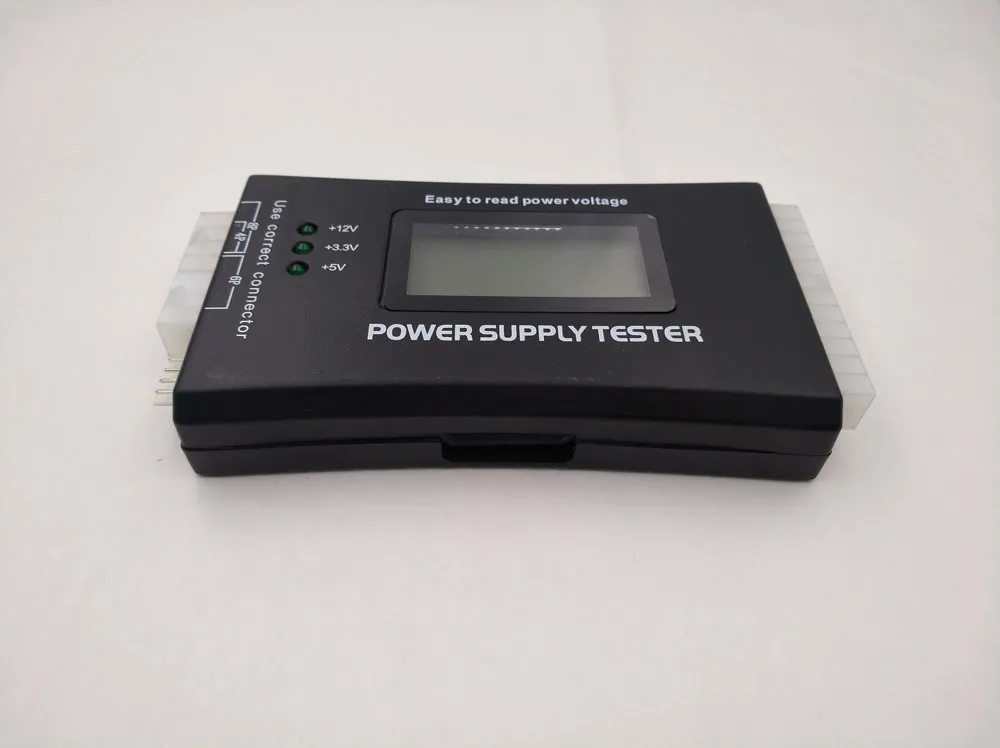 Компьютерный ПК ATX IDE IDE HDD Conneptors Tester Power Power Tester 1.8 '' ЖК -экран Черный пластиковая оболочка