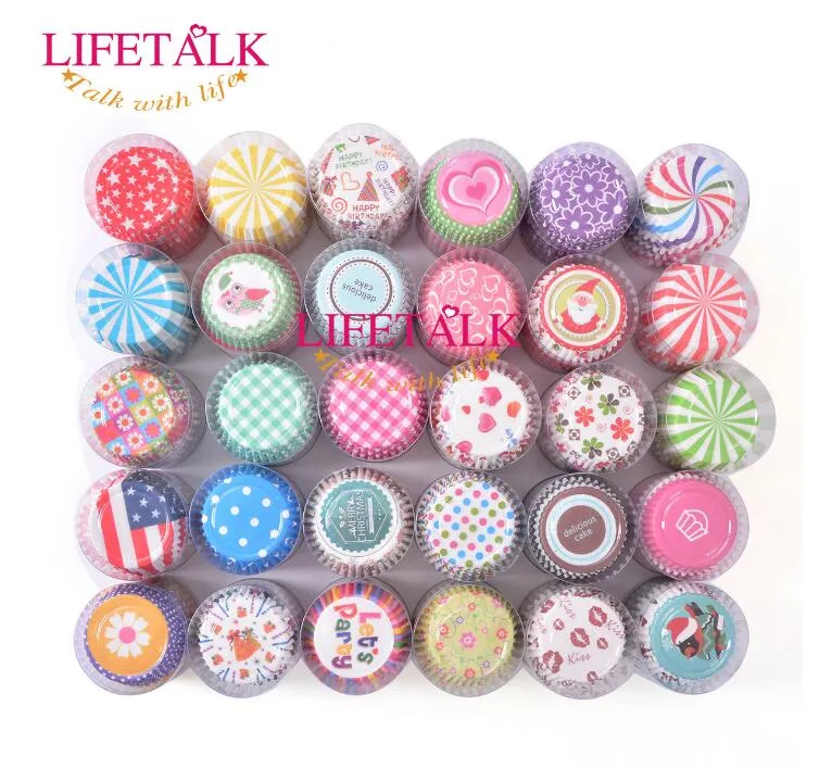 11cm anti oil paper Cupcake cares Baking mold 100 cake papers cups in spot 45 kinds of flower color cakes embryo