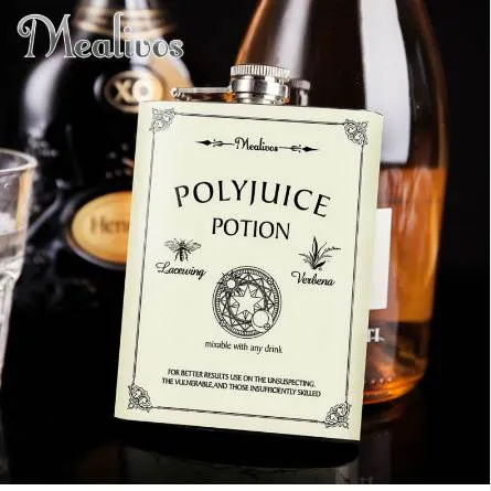 Mealivos mode potion magique 8 oz 304 en acier inoxydable hanche fiole alcool liqueur whisky vodka bouteille cadeaux vin pot verres