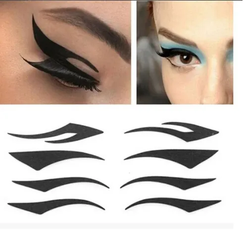 Eyeliner klistermärke makeup verktyg ögon klistermärke katt stil sexig temporär dubbel ögonskugga ögonlock tejp svart eyeliner tejp